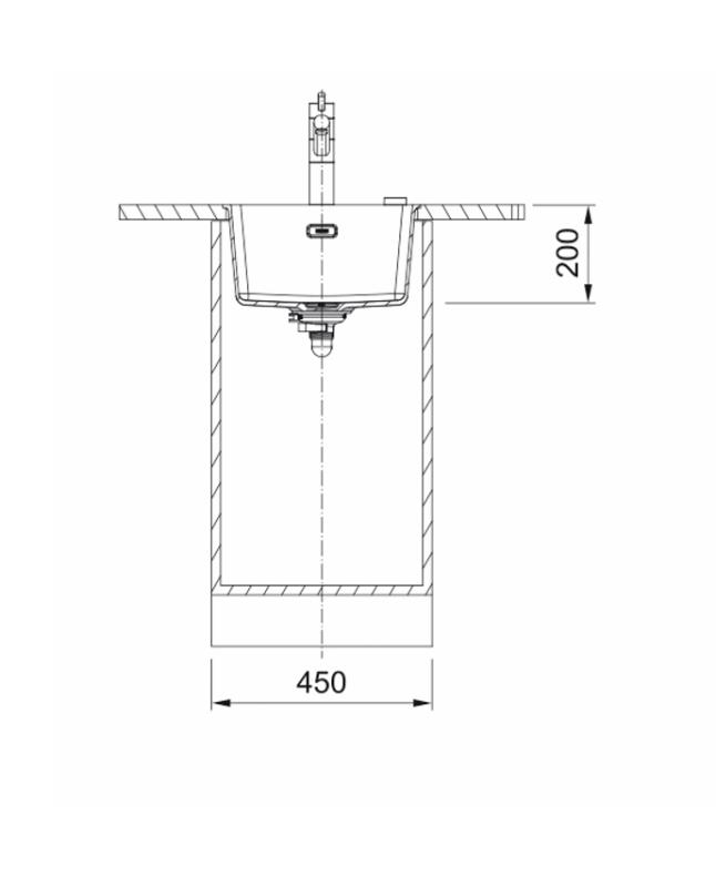 Franke Maris MRG 110-37 Fragranite sort udgave mat sort underbygget vask
