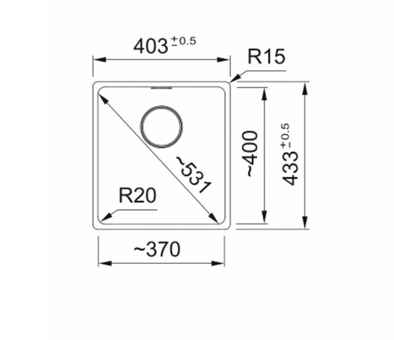Franke Maris MRG 110-37 Fragranite sort udgave mat sort underbygget vask
