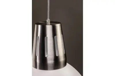 Decor Artemia hvid hængelampe med industriel finish 34,5 cm diameter 2508