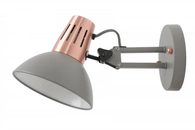 Decor Artemia elegant grå væglampe med metalarm 16,5 cm diameter 2164