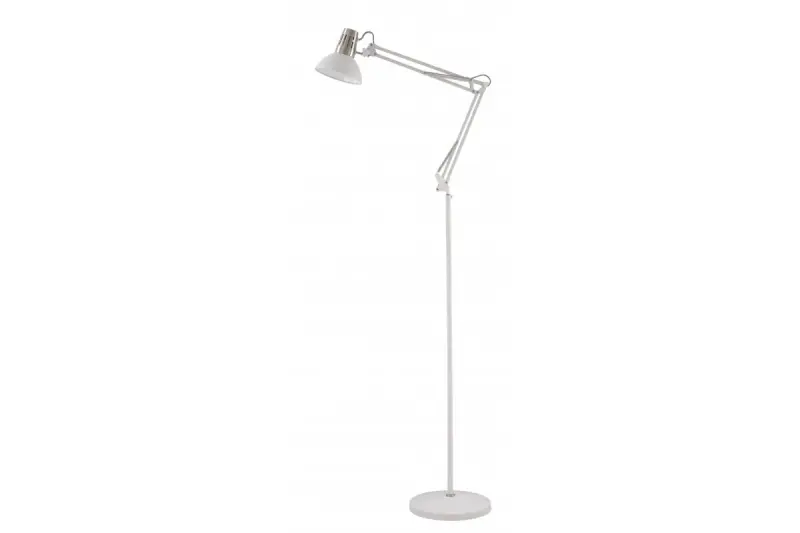 Decor Artemia hvid gulvlampe lang metalarm diameter 16,5 cm 2409