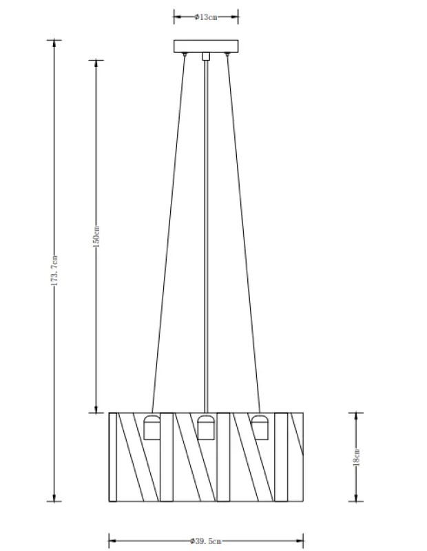 Decor Melody sort pendel lampe med max. 3 lyskilder, diameter 39,5 cm 2638
