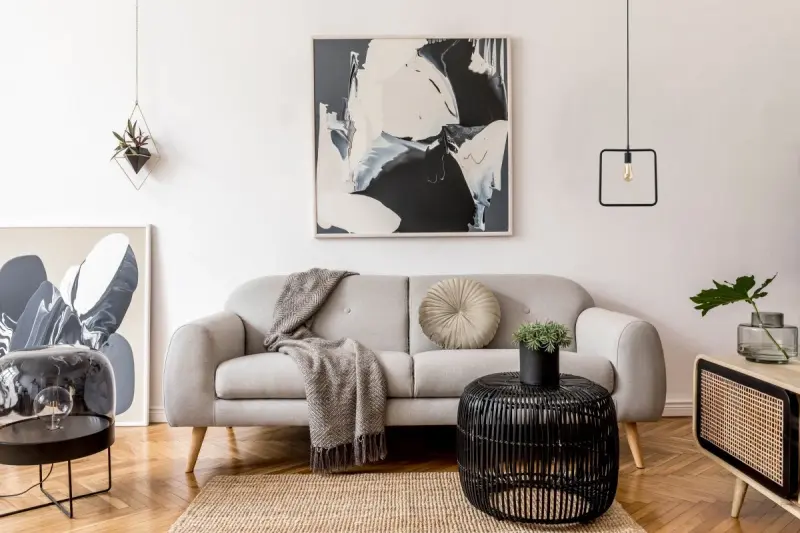 Decor Lija sort enpunkts firkantet hængelampe 2614