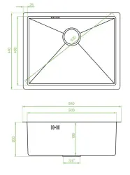 Aquadesign Håndvaske gylden rustfrit stål vask guld farve PVD guld 50x40 undermontering planmontering og topmontering 1208957698