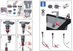 Franke afløbssæt til vask med integreret afløb (turbo) med automatisk tømning og rustfri ståltrykknap 1208957709