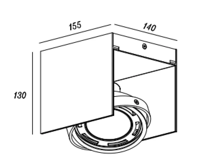Dekor Verso sort-guld loftlampe med bevægelig hoved 1 lyskilde 4199