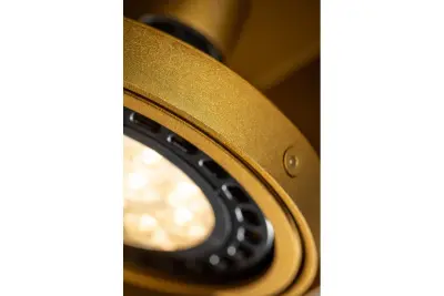 Decor Verso sort-guld loftlampe med bevægeligt hoved to lyskilder 4212