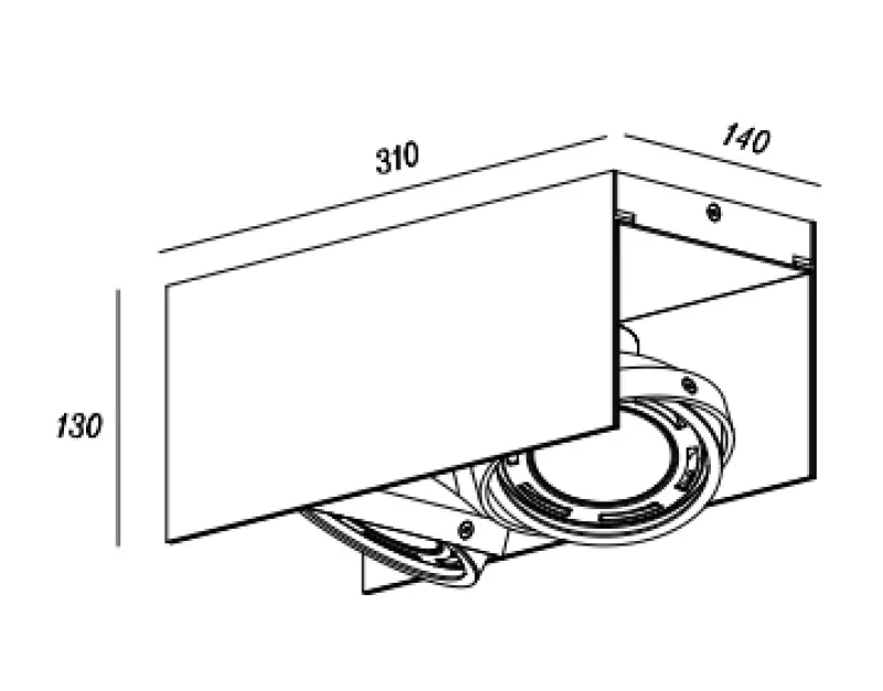 Decor Verso sort-guld loftlampe med bevægeligt hoved to lyskilder 4212