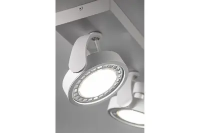 Decor Wally loftlampe eller væglampe hvid med bevægelig hoved 2 lyskilder 4373