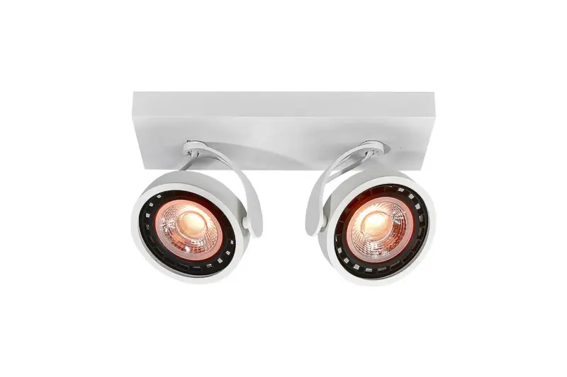 Decor Wally loftlampe eller væglampe hvid med bevægelig hoved 2 lyskilder 4373