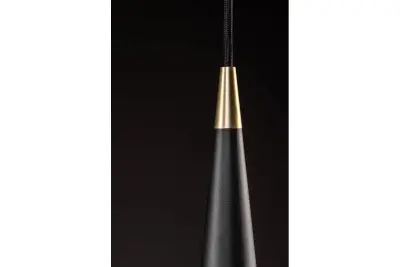 Decor Evi kegleformet aluminium pendellampe sort 4410