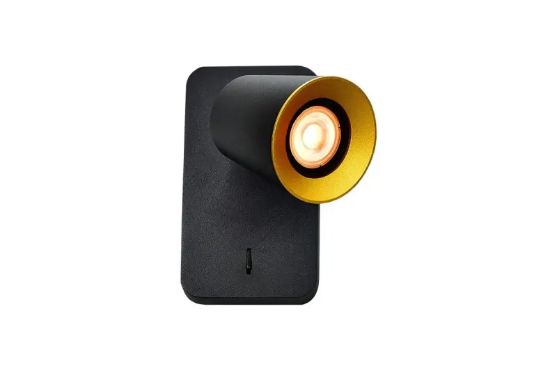 Decor Elli moderne sort væglampe med afbryder og 1 lyskilde 4533