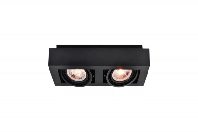 Decor Loid funktionel sort 2-punkts rektangulær loftlampe med 2 lyskilder 4700