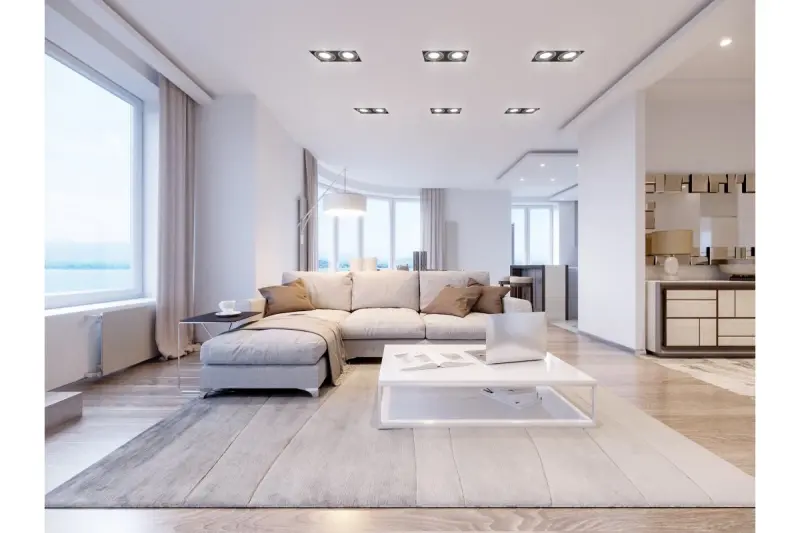 Decor Milo sort rammeløs loftindbygningslampe med 2 lyskilder 4755