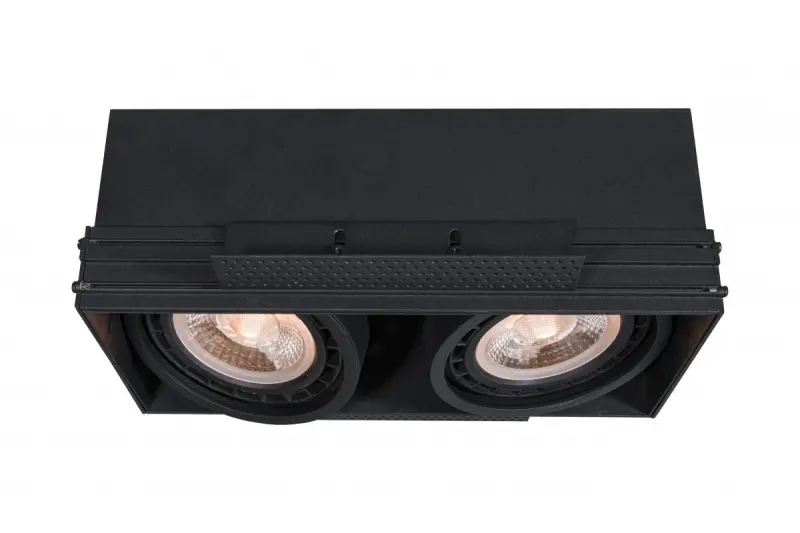 Decor Milo sort rammeløs loftindbygningslampe med 2 lyskilder 4755