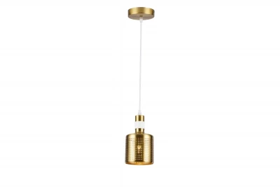 Dekor Bellis hvid guld cylindrisk pendellampe med 1 lyskilde 4574