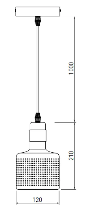 Dekor Bellis hvid guld cylindrisk pendellampe med 1 lyskilde 4574