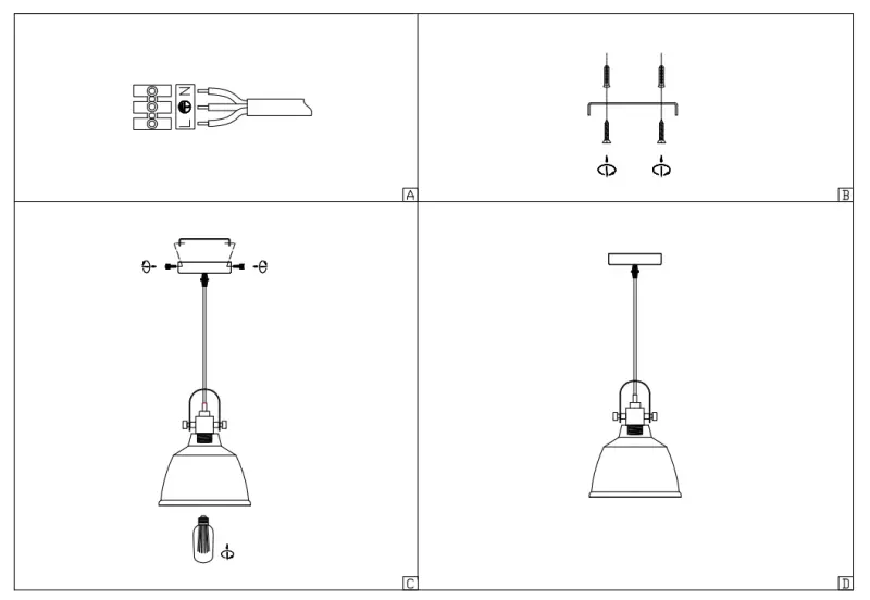 Decor Muscari II pendant lamp in copper color with metallic finish and brass lamp holder 3787
