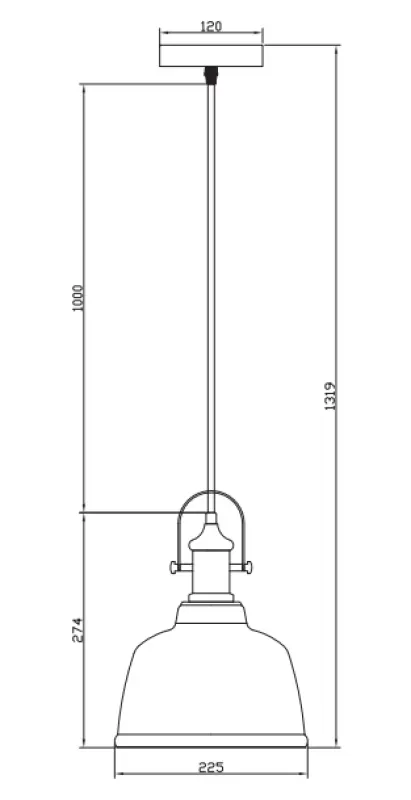 Dekor Muscari II sort hængelampe med kobberfarvet metalskærm og sort lampeholder 3930