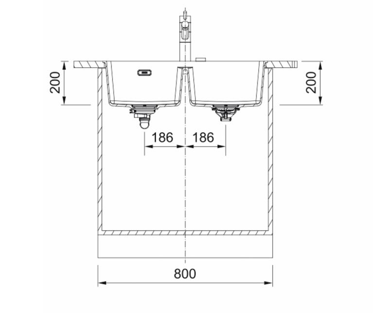 Franke Maris MRG 120-35-35 Fragranite Stone grey double sink undermount