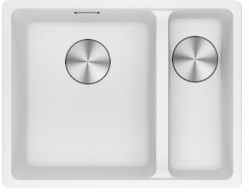 Franke Maris MRG 260-34-15 Fragranite Polar White sink Left Basin flush-mount