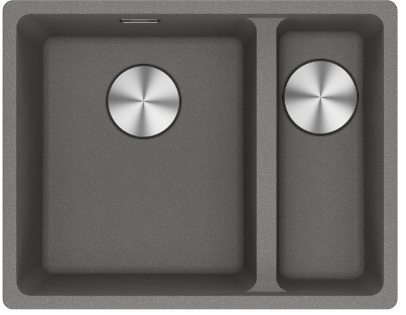 Franke Maris MRG 160-34-15 Fragranite Stone Grey Sink, Left Basin Undermount