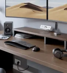 Indux Desk kontor eller bordmat hvid jordforbindelse stikkontakt (2x) med 1xUSB A, 1xUSB C, 1xRJ45 og 1xHDMI 1208957921