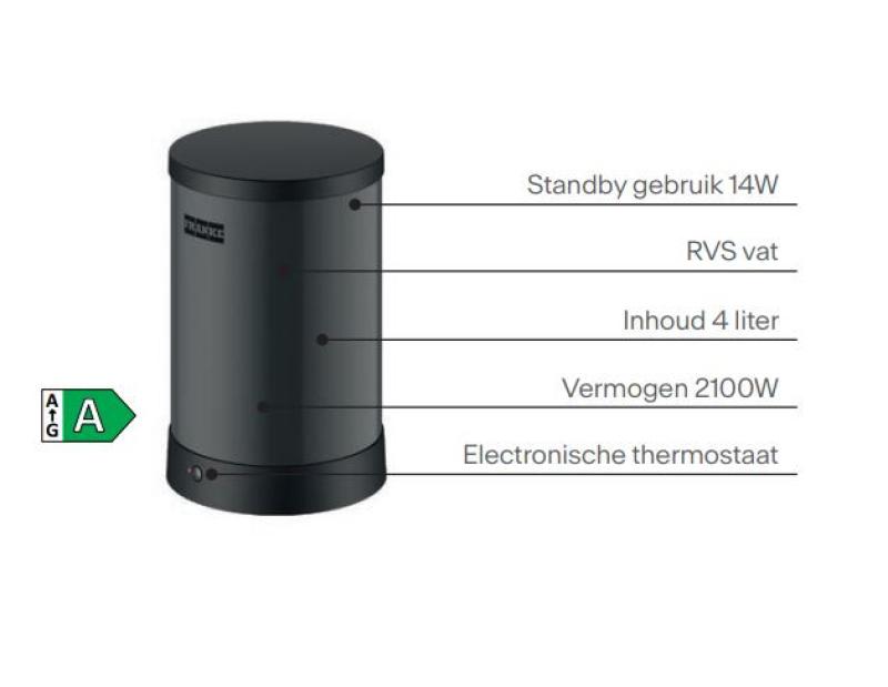 Franke Maris vandhub 4L kedel 3-i-1 med Touch elektronisk kogende vandhane i rustfrit stål med vandhub blandersæt 1208957943