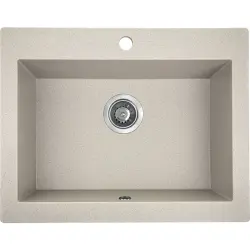 Aquadesign Farmhouse indbygget eller påmonteret granitvask beige sand 58x49cm 1208958164