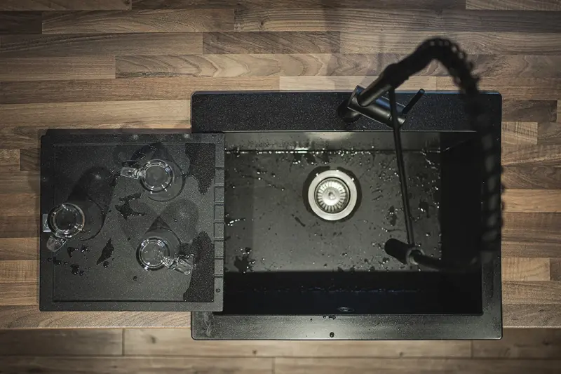 Aquadesign Unix granit opvaskest 35x35cm sort 1208958214