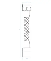 Aquadesign 2-funktions forlænger perlator med fleksibel udløb 17 cm krom M22 og M24 1208958227