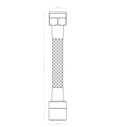 Aquadesign 2-funktions forlænget perlator med fleksibel tud 13 cm krom M22 og M24 1208958229
