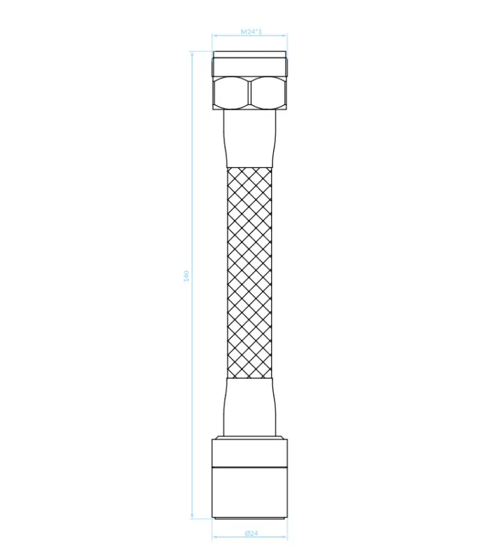 Aquadesign 2-funktions forlænget perlator med fleksibel tud 13 cm krom M22 og M24 1208958229