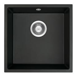 GraniteMy Universal granit sort vask 40x40 cm sort til overmontering, undermontering og fladmontering med rustfri stål prop 1208958318