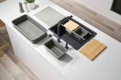 Franke Universal tilbehør all in set 5, skærebræt, indsatsbakke, afdrypningsmåtte og opbevaringsbakke 112.0655.489
