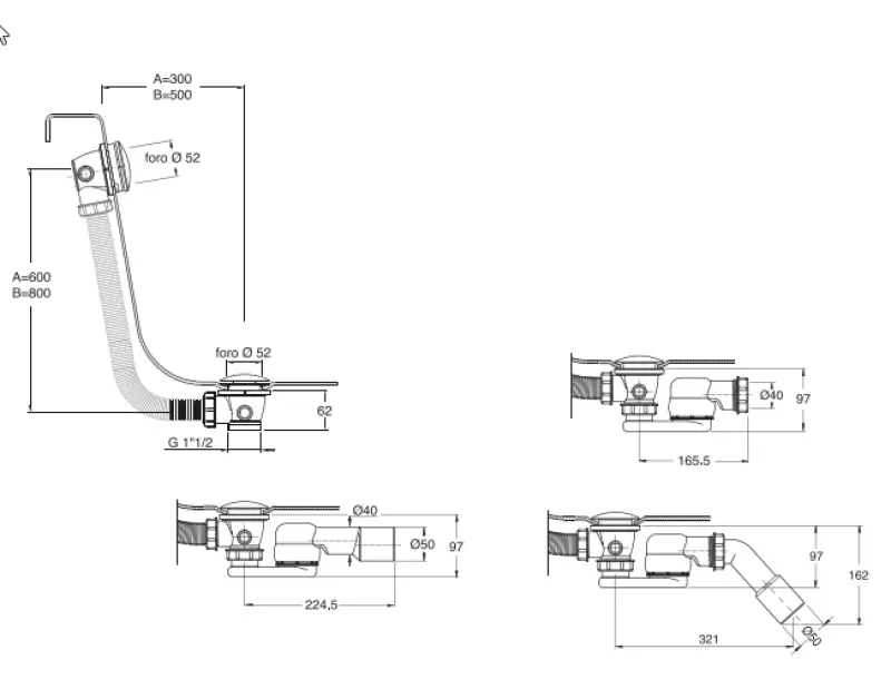 Waterevolution badoverloop met push to open mat hvid 1208958398