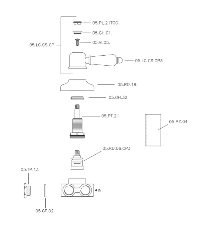 Huber Croisette Omskifterkran Guld 1/2 CS0002702G