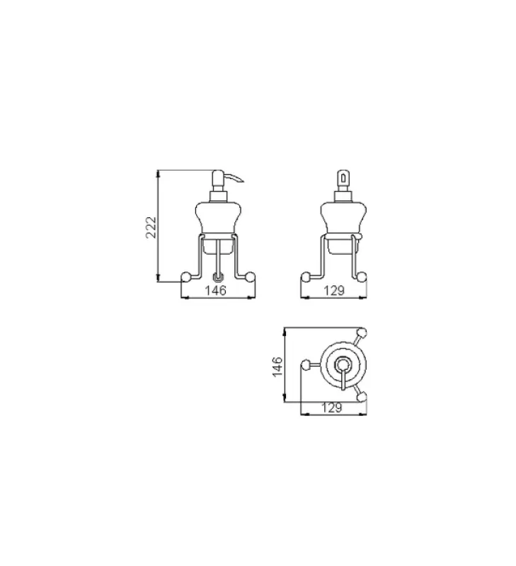 Huber Croisette Klassisk Sæbedispenser Bronze-Keramik 4030.01H.BA