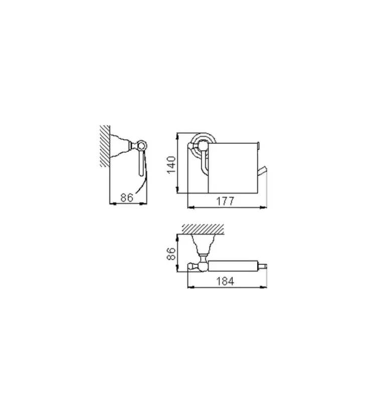 Huber Croisette Klassisk toiletpapirholder Bronze 4036.01H.BA