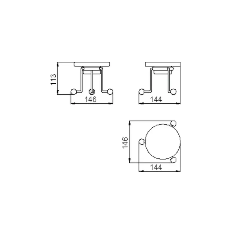Huber Croisette Klassisk Sæbeholder Rustfrit Stål-Keramik 4028.01H.AC