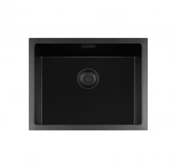 Lorreine BQ serie vask 55x45cm overflademonteret sort med sort prop 50BQ-T