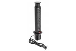 Desktop mortise forlængerkabel 60 mm, 3x UK-stik, 2xUSB 2,1A 5V (sort) ENGLISH VERSION 1208958628