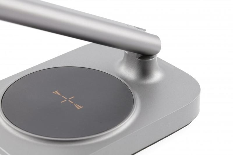 Decor Bureau Lamp Bressi 8W 450lm AC220-240V 3-CCT Trådløs Opladning USB PF>0,5 RA>80 Grå 1208962480