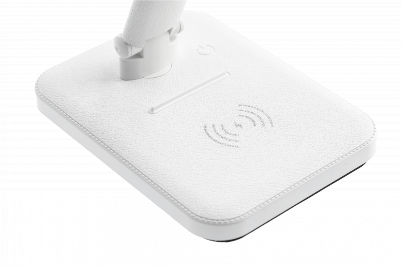 Decor IZUKA LED skrivebordslampe 6W 400lm AC220-240V 50/60Hz CCT induktiv oplader hvid. 1208962496