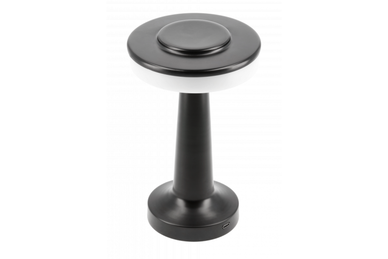 Decor Bordlampe Monum 3W 200lm DC 5V 1A 3000 K 3 grader. Dæmpbar med 1800 mAh batteri, sort. 1208962504