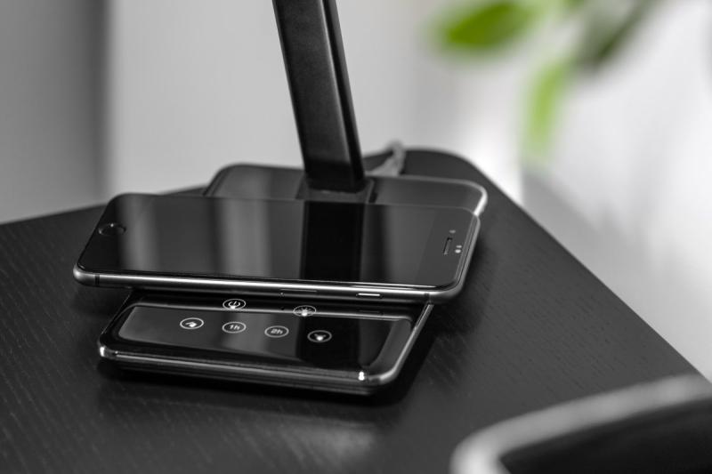 Dekor Bordlampe Tritton 6W 340lm AC220-240V 4-CCT Trådløs Opladning USB PF>0,5 RA>80 sort 1208962518