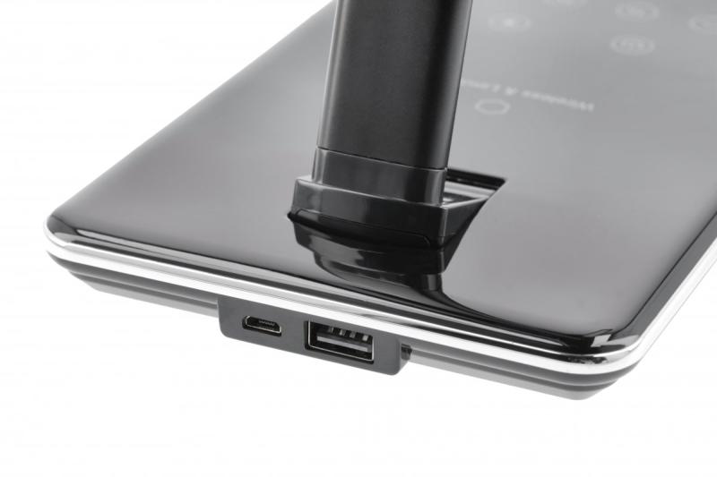 Dekor Bordlampe Tritton 6W 340lm AC220-240V 4-CCT Trådløs Opladning USB PF>0,5 RA>80 sort 1208962518