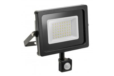 LED-projektør iNEXT med bevægelsessensor 30 W 2400 lm, PF>0,9, RA>80, IP65, 120°, 6400 K, sort krop 1208962860