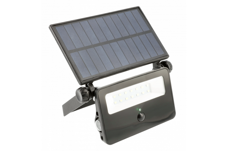 Solar LED oversvømmelseslys LUMOS, med bevægelsessensor, 10W, 850lm, 6400K, IP65, 120°, solpanel, 3y 1208962938