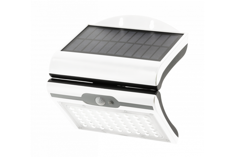 RAMOS Solar Facade Lysarmatur med bevægelse/skumringsensor, 50W, 300lm, 3,7V 1800mAh, IP44, 6000K, hvid 1208963114